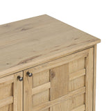 Alessio Media Console, Aged Natural Oak by Four Hands-Furniture - Storage-High Fashion Home
