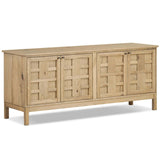Alessio Media Console, Aged Natural Oak by Four Hands-Furniture - Storage-High Fashion Home