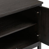Alessio Media Console, Smoked Black by Four Hands-Furniture - Storage-High Fashion Home