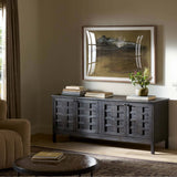 Alessio Media Console, Smoked Black by Four Hands-Furniture - Storage-High Fashion Home