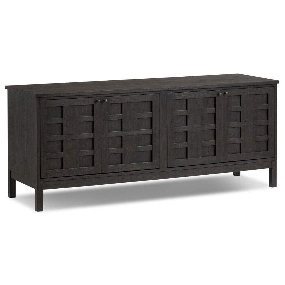 Alessio Media Console, Smoked Black by Four Hands-Furniture - Storage-High Fashion Home