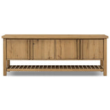 Dalton Media Console, Aged Natural by Four Hands-Furniture - Storage-High Fashion Home