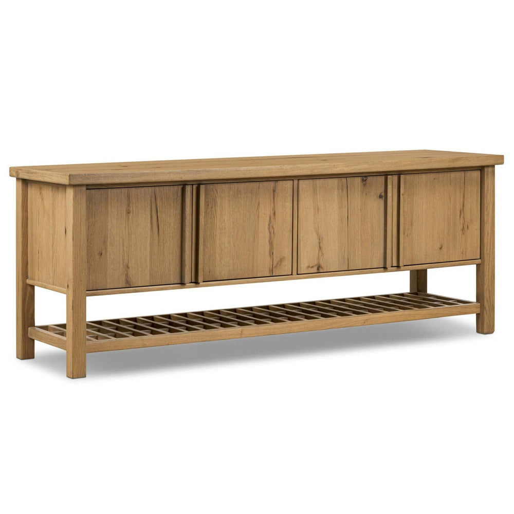 Dalton Media Console, Aged Natural by Four Hands-Furniture - Storage-High Fashion Home