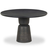Brixton Outdoor Round Dining Table, Distressed Bronze by Four Hands-Furniture - Dining-High Fashion Home