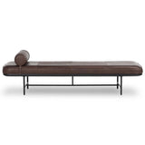 Rakesh Leather Chaise, Heirloom Cigar by Four Hands-Furniture - Chair-High Fashion Home