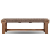 Moxie Outdoor Bench, Dark Textured Woven by Four Hands-Furniture - Chair-High Fashion Home