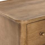 Franny 3 Drawer Chest, Saddle Brown by Amber Lewis x Four Hands-Furniture - Storage-High Fashion Home