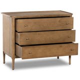 Franny 3 Drawer Chest, Saddle Brown by Amber Lewis x Four Hands-Furniture - Storage-High Fashion Home