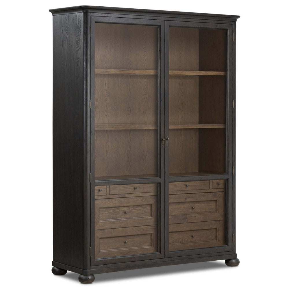 Sussex Wide Cabinet, Smoked Black by Amber Lewis x Four Hands-Furniture - Storage-High Fashion Home