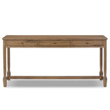 Bari Desk, Weathered Oak by Amber Lewis x Four Hands-Furniture - Office-High Fashion Home