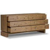 Matthes 6 Drawer Dresser, Sierra Rustic Natural by Four Hands-Furniture - Storage-High Fashion Home