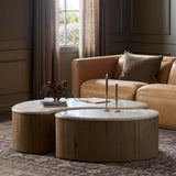 Ingrid Coffee Table, Cappuccino Marble by Four Hands-Furniture - Accent Tables-High Fashion Home