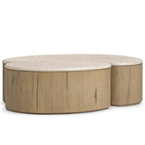 Ingrid Coffee Table, Cappuccino Marble by Four Hands-Furniture - Accent Tables-High Fashion Home