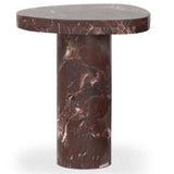 Zion End Table, Merlot Marble by Four Hands-Furniture - Accent Tables-High Fashion Home