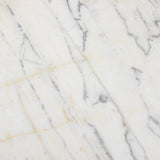 Clove End Table, Veined White Marble by Four Hands-Furniture - Accent Tables-High Fashion Home