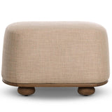 Bilbury Oval Ottoman, Saxon Sand by Four Hands-Furniture - Chair-High Fashion Home