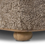 Bilbury Oval Ottoman, Taupe by Four Hands-Furniture - Chair-High Fashion Home