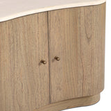 Boa Nightstand, Cream Marble by Four Hands-Furniture - Bedroom-High Fashion Home