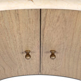 Boa Nightstand, Cream Marble by Four Hands-Furniture - Bedroom-High Fashion Home