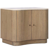 Boa Nightstand, Cream Marble by Four Hands-Furniture - Bedroom-High Fashion Home