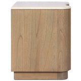 Boa Nightstand, Cream Marble by Four Hands-Furniture - Bedroom-High Fashion Home