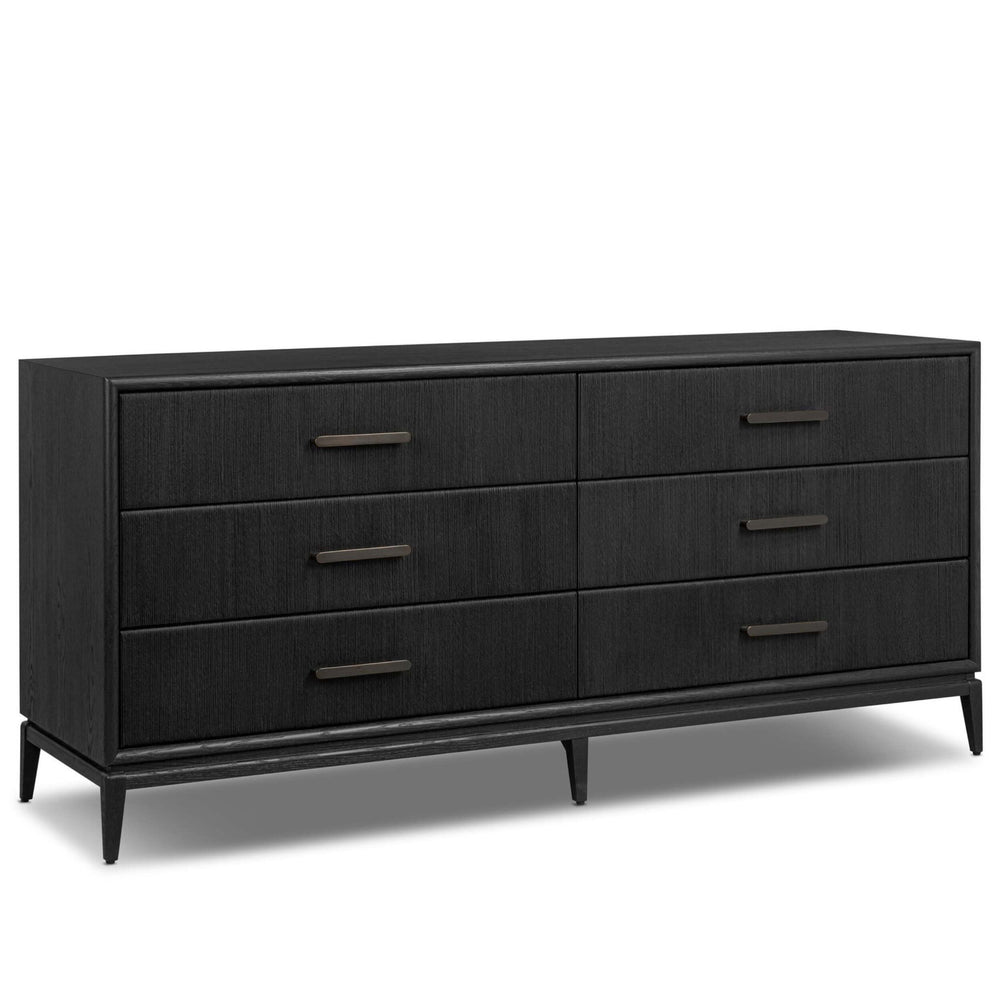 Rosenell 6 Drawer Dresser, Black-Furniture - Bedroom-High Fashion Home