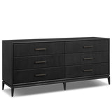 Rosenell 6 Drawer Dresser, Black-Furniture - Bedroom-High Fashion Home