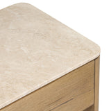 Raleigh Nightstand, Cappuccino Marble by Four Hands-Furniture - Bedroom-High Fashion Home