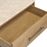 Raleigh Nightstand, Cappuccino Marble by Four Hands-Furniture - Bedroom-High Fashion Home