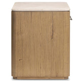 Raleigh Nightstand, Cappuccino Marble by Four Hands-Furniture - Bedroom-High Fashion Home