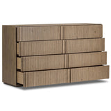 Leo 8 Drawer Dresser, Rustic Grey by Four Hands-Furniture - Storage-High Fashion Home