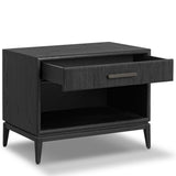 Rosenell 1 Drawer Nightstand, Black-Furniture - Bedroom-High Fashion Home