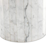 Stuart End Table, White Calacatta Marble by Four Hands-Furniture - Accent Tables-High Fashion Home