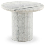 Stuart End Table, White Calacatta Marble by Four Hands-Furniture - Accent Tables-High Fashion Home