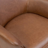 Bethany Leather Swivel Chair, Dulane Mahogany by Four Hands-Furniture - Chair-High Fashion Home