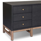 Fiona Media Console, Black by Four Hands-Furniture - Storage-High Fashion Home