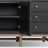Fiona Media Console, Black by Four Hands-Furniture - Storage-High Fashion Home