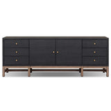 Fiona Media Console, Black by Four Hands-Furniture - Storage-High Fashion Home