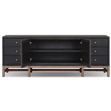 Fiona Media Console, Black by Four Hands-Furniture - Storage-High Fashion Home
