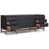 Fiona Media Console, Black by Four Hands-Furniture - Storage-High Fashion Home