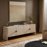Cressida Media Console, Ivory by Four Hands-Furniture - Storage-High Fashion Home