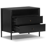 Soto Large Nightstand, Black by Four Hands-Furniture - Bedroom-High Fashion Home
