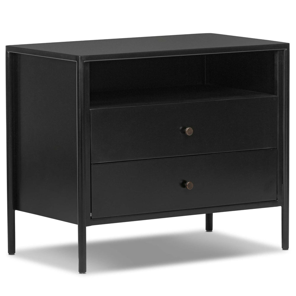 Soto Large Nightstand, Black by Four Hands-Furniture - Bedroom-High Fashion Home