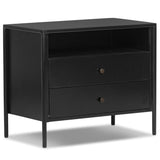 Soto Large Nightstand, Black by Four Hands-Furniture - Bedroom-High Fashion Home