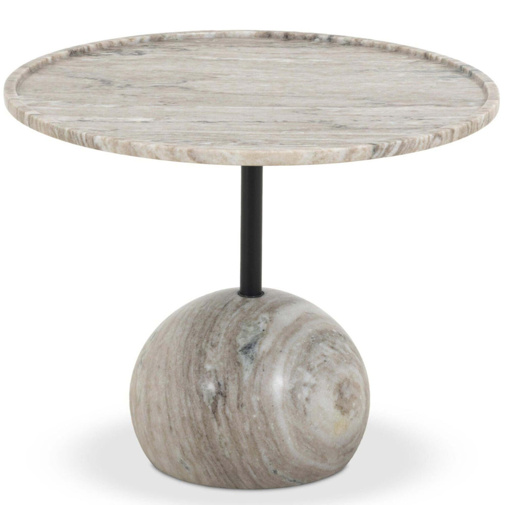 Viola End Table, Antique White Marble by Four Hands-Furniture - Accent Tables-High Fashion Home