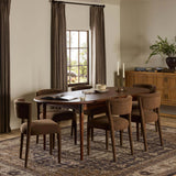 Harper Oval Extension Dining Table, Toasted Walnut by Four Hands-Furniture - Dining-High Fashion Home