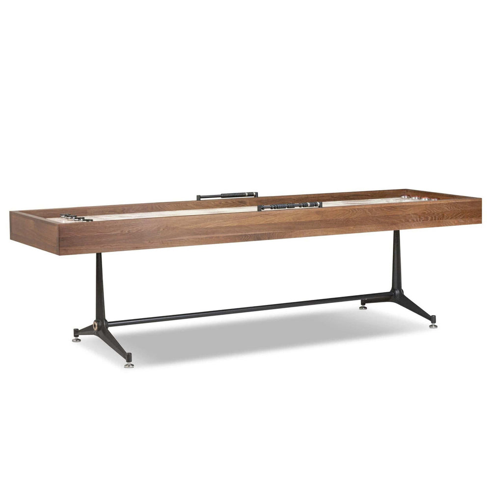 District Eight Small Shuffleboard Table, Smoked Oak by Four Hands-Furniture - Accent Tables-High Fashion Home