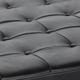 Tufted Square Bench, Black
