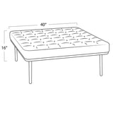 Tufted Square Bench, Black