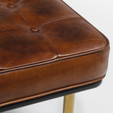 Tufted Square Bench, Brown